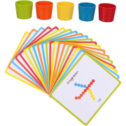 1 Set Color Sorting Counting Cup Stacking για κύπελλα ταξινόμησης χρωμάτων πρώιμης εκμάθησης