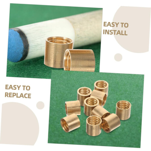 Ανταλλακτικό Pool Cue Ferrules Set Billiard Cue Stick Brass Ferrules and Tip Set 2