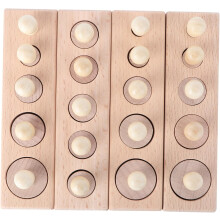 Senses Memory Matching Chess for Sense Early Development Socket Cylinder Bamboo