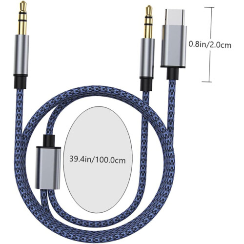 USB c σε υποδοχή ακουστικών 1pc Aux και καλώδιο τύπου 1