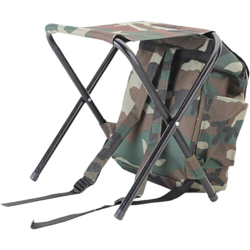 Camouflage 2-σε-1 σκαμπό σακίδιο πλάτης Compact για Camping Beach Picnic Ελαφρύ φορητό κάθισμα