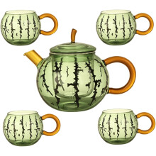 σετ Thicken Tea Pot Διάφανο βραστήρα Loose Tea Pot Μικρό δοχείο τσαγιού με φλιτζάνια