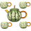 σετ Thicken Tea Pot Διάφανο βραστήρα Loose Tea Pot Μικρό δοχείο τσαγιού με φλιτζάνια 1