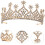 Κομψές Tiara Tiara για Γυναικείες Στέφανα Γυναικείες Κεφαλή Νυφικού Στέμματος Rhinestone 3