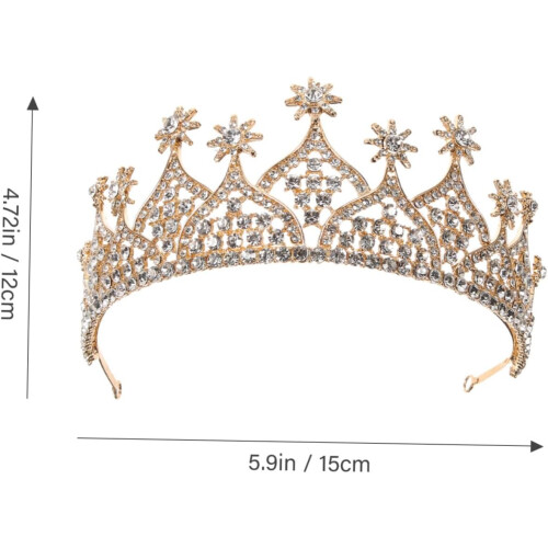 Κομψές Tiara Tiara για Γυναικείες Στέφανα Γυναικείες Κεφαλή Νυφικού Στέμματος Rhinestone 1