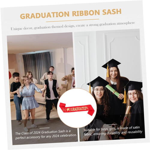 Διακοσμητική κορδέλα αποφοίτησης Graduated Sash Material Senior Party Supplies 1