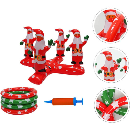 Χριστουγεννιάτικο φουσκωτό σετ Toss Santa Game Ring Toys 2