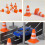 10τμχ Mini Traffic Cones Construction Road Cones Mini Roadblocks Μοντέλο DIY Sand Στολίδια τραπεζιού 8