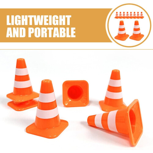 10τμχ Mini Traffic Cones Construction Road Cones Mini Roadblocks Μοντέλο DIY Sand Στολίδια τραπεζιού 2