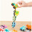 Cartoon Animals Train Toy Παιχνίδια πρώιμης μάθησης για νήπια Ασφαλές ξύλινο υλικό 7