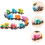 Cartoon Animals Train Toy Παιχνίδια πρώιμης μάθησης για νήπια Ασφαλές ξύλινο υλικό 3