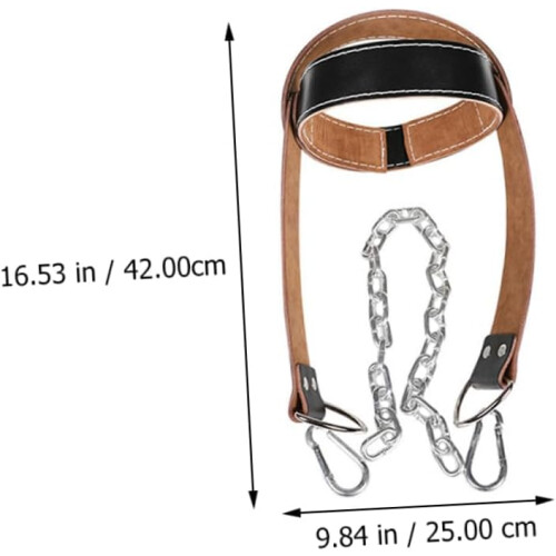 Προπόνηση δύναμης άρσης βαρών Neck Builder 2 D-rings Πλαϊνοί γάντζοι Άνετη επένδυση Μαύρο 1