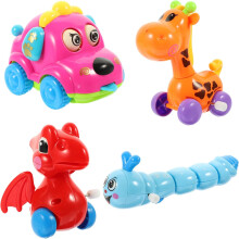 Διακοσμητικά Wind-up Animal Toys 4 τεμαχίων Safe for Children Τυχαίο χρώμα