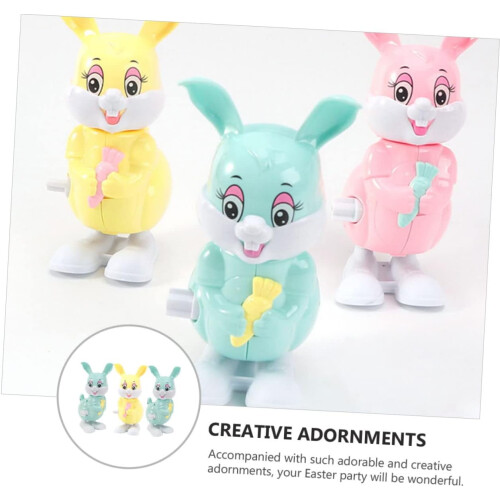 3 τμχ Wind-up Wind-up Fish Games for Up Clock Work Fish Wind up Chicken Chick Rabbit Clockwork Rabbit Clockwork Plastic 2