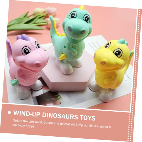 3 τμχ Clockwork Dinosaur Clockwork Jumping Wind-up Dinosaurs Animal Plaything Animal Running Decor Desktop Clockwork Abs 1