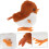 Παιχνίδι για αγόρια και κορίτσια Wind up Animal Model Soft and Fluffy Sparrow Toy 6