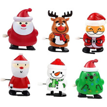 Αξιολάτρευτο Χριστουγεννιάτικο Wind up Toys Σετ 6τμχ Santa Toys Clockwork Mechanism Kids Christmas