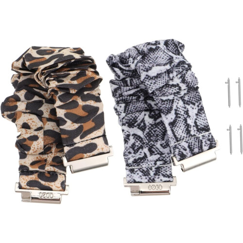 2 Pack Stretchy Leopard Print Scrunchie Ελαστική ζώνη αντικατάστασης για Smartwatch