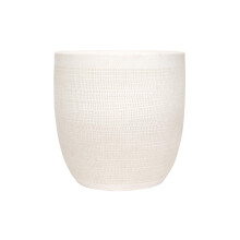 Creative Co-Op Grande Cachepot de Cerâmica Branca Fosca