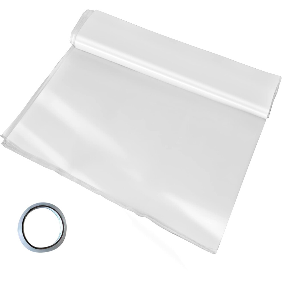 VEVOR Greenhouse Plastic Sheeting 12 x 25 ft, 6 Mil Thickness UV Resistant Clear Polyethylene Film, Hoop Green House Cover for Farms, Agriculture, Gar