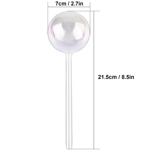 [3PCS] Espetos de Vidro Transparente Iridescente com Gradiente Arco-íris, Sistema de Auto-Rega 1