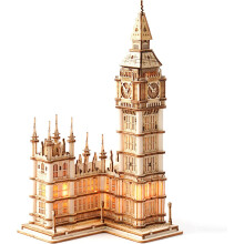Robotime 3D Puzzle Big Ben Wooden Puzzle Model Kits for Adult Gifts