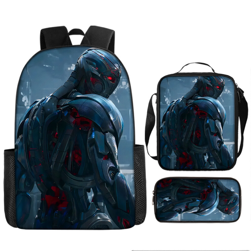 (15, Three-piece set) New Avengers Backpack Primary and Secondary School Students' School Bag Three-Piece Set 3D Digital Painted Backpack-image-OPC-PGM5XVD-NEW