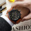 (Coffee) Retro Mens Quartz Watch Leather Strap Date Military Wristwatch 10