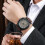 (Coffee) Retro Mens Quartz Watch Leather Strap Date Military Wristwatch 4