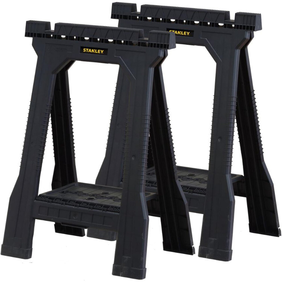 Stanley Junior Sawhorses Folding Junior Work Bench With Tray Twin Pack