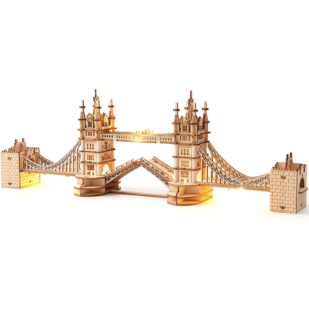 Robotime Tower Bridge 3D Puzzle Wooden Model Craft Kits For Adult Gift