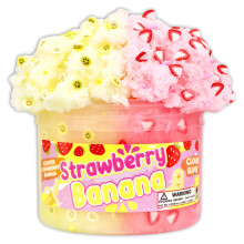 Strawberry Banana (8 fl/oz)  Illatos felho textrj nylka  Kzzel ksztett USA-ban  Dope Slimes  Rzsaszn/srga