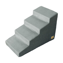 4 Steps High-Density Foam Dog Steps Ramp Stairs for High Bed