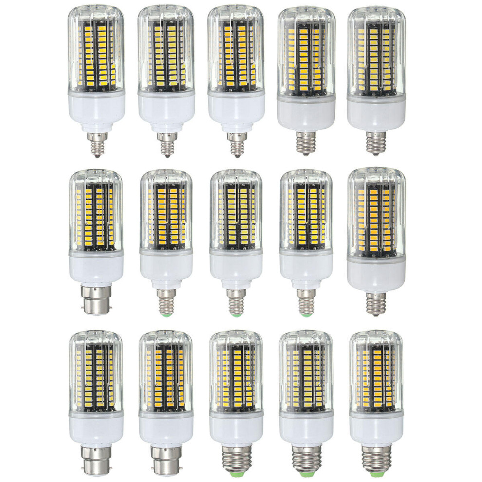 (Warm White, E14) E27 E14 E12E E17 B22 15W 130 SMD 5736 LED Pure White Warm White Cover Corn Bulb AC85-265V-image-OPC-PGM6B2Z-NEW