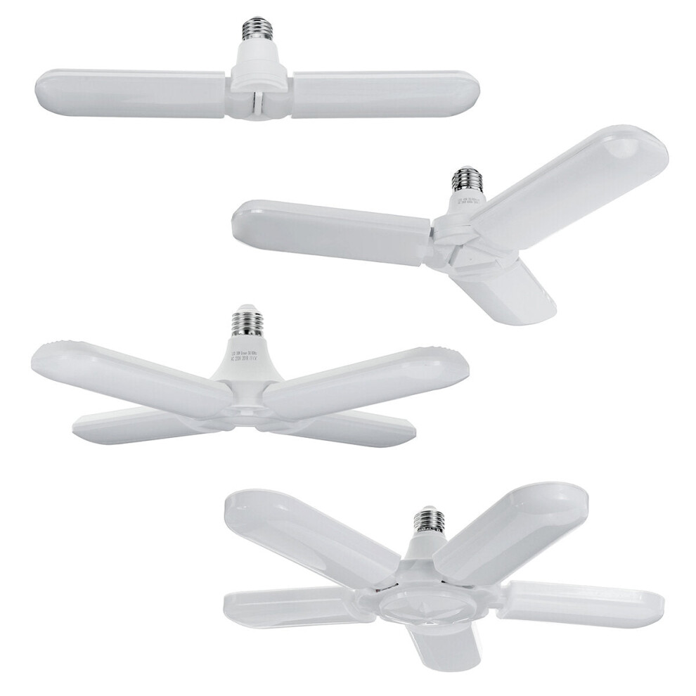 (60W) 2/3/4/5+1 Blades E27 LED Garage Light Foldable Indoor Bulb Deformable Shop Ceiling Lamp AC85-265V