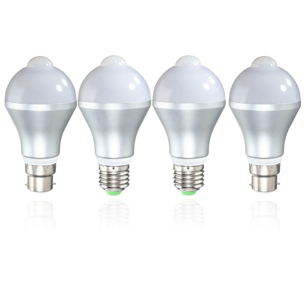 (Warm White, B22) E27 B22 5W Auto PIR Motion Sensor LED Infrared Energy Saving Light Bulb 85-265V