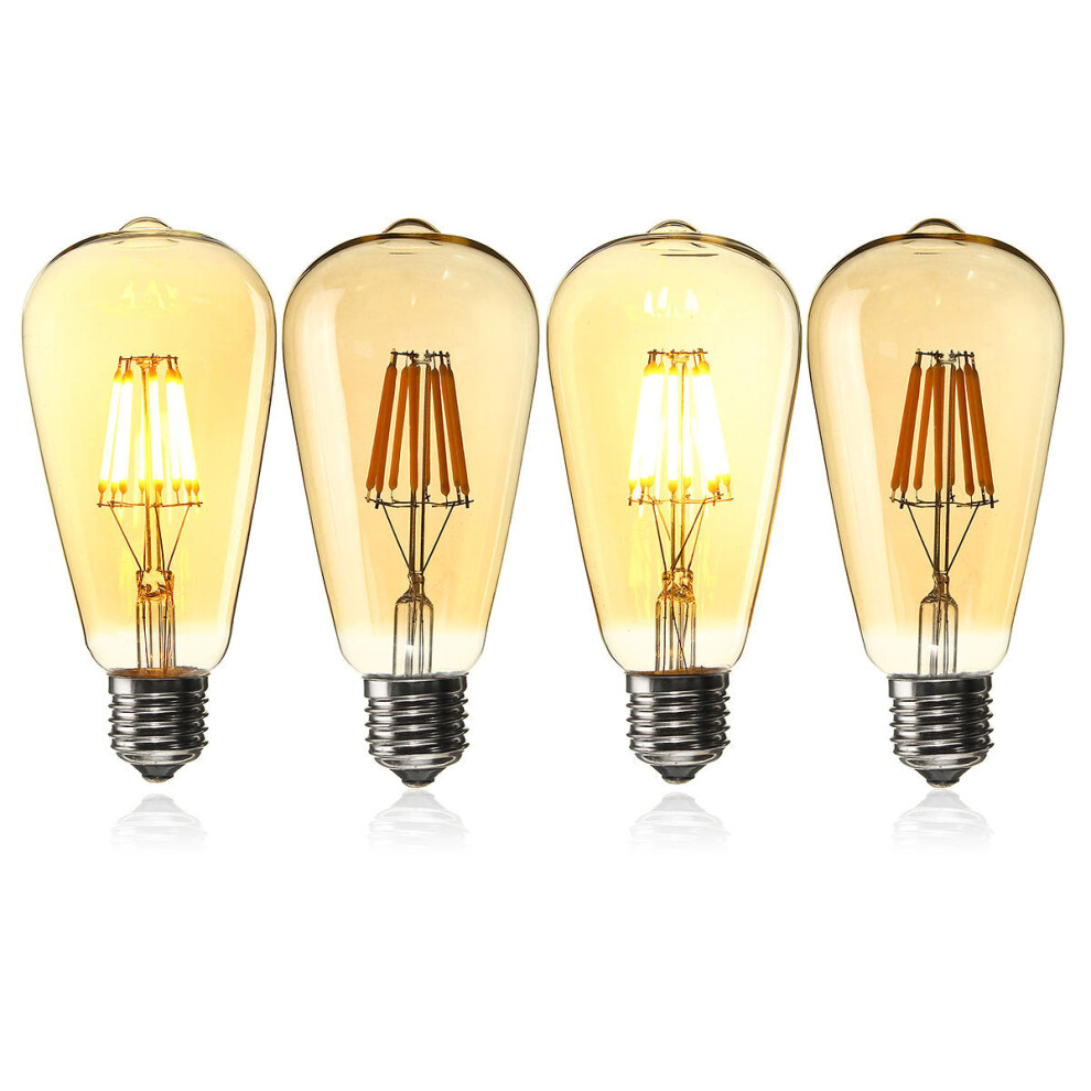 (Warm White, 110V) 8W Golden Cover Dimmable Retro Vintage Filament LED Bulb Light Lamp AC110/220V