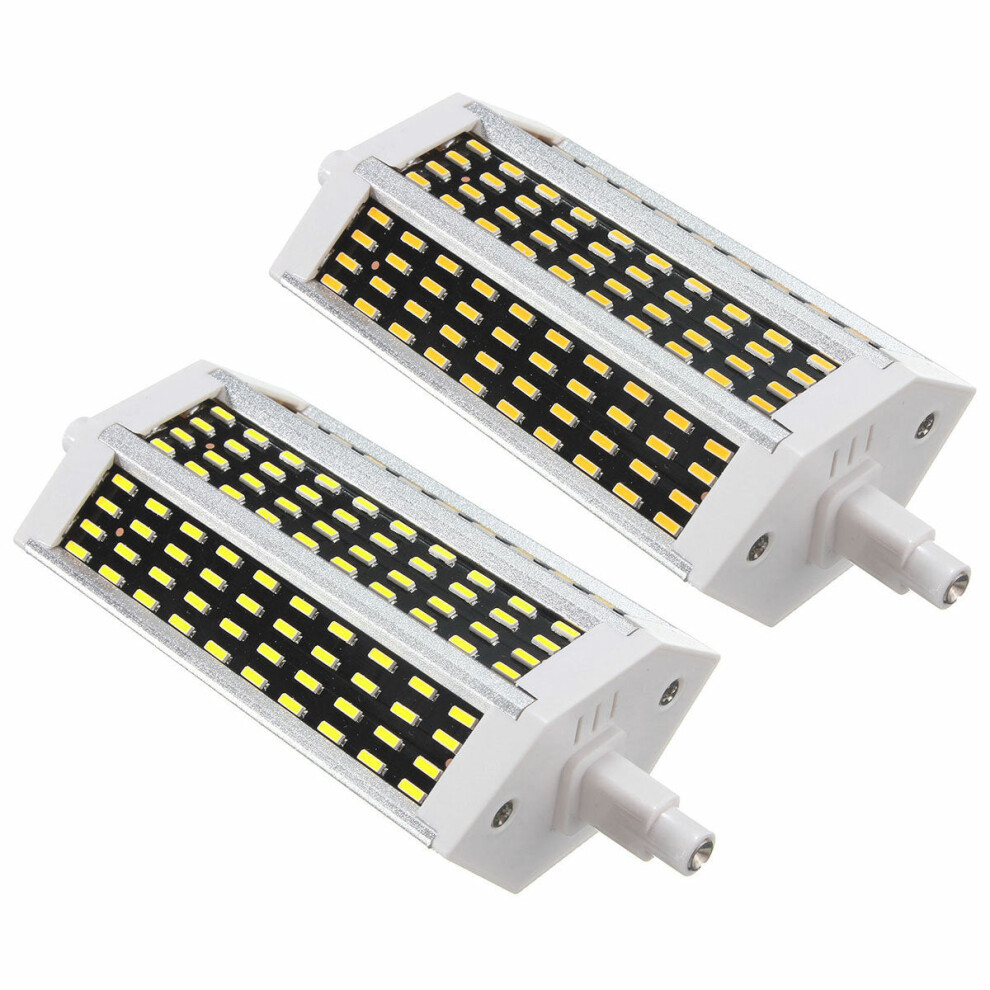 (Warm White, 110V) Dimmable R7S 118mm 15W 120 SMD 4014 LED Warm White Pure White Light Lamp Bulb AC220V/110V