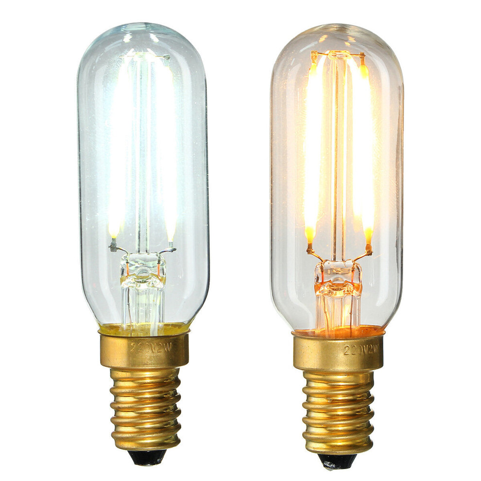(Warm White) 220V 2W E14 COB Dimmable Screw Base Edison Retro Light Bulb Pure/Warm White