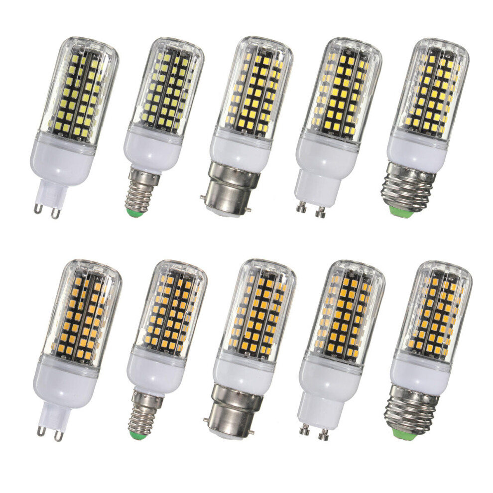 (Warm White, GU10) B22 E14 E27 G9 GU10 9W 112 SMD 2835 LED Cover Corn White Warm White Lamp Bulb Non-Dimmable AC220V