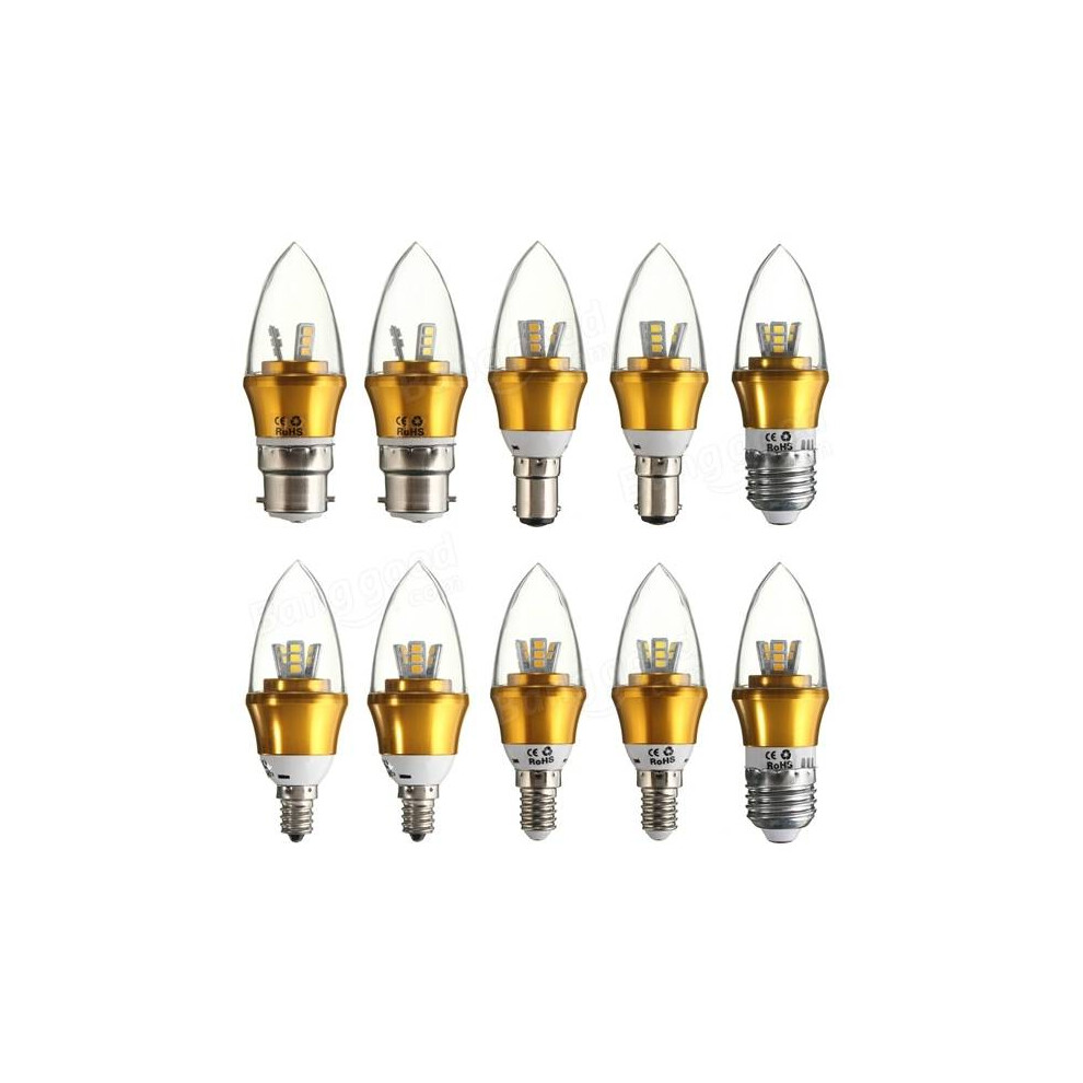 (Warm White, E12) Dimmable LED Bulb 3W Chandelier Candle Light Lamp AC 220V
