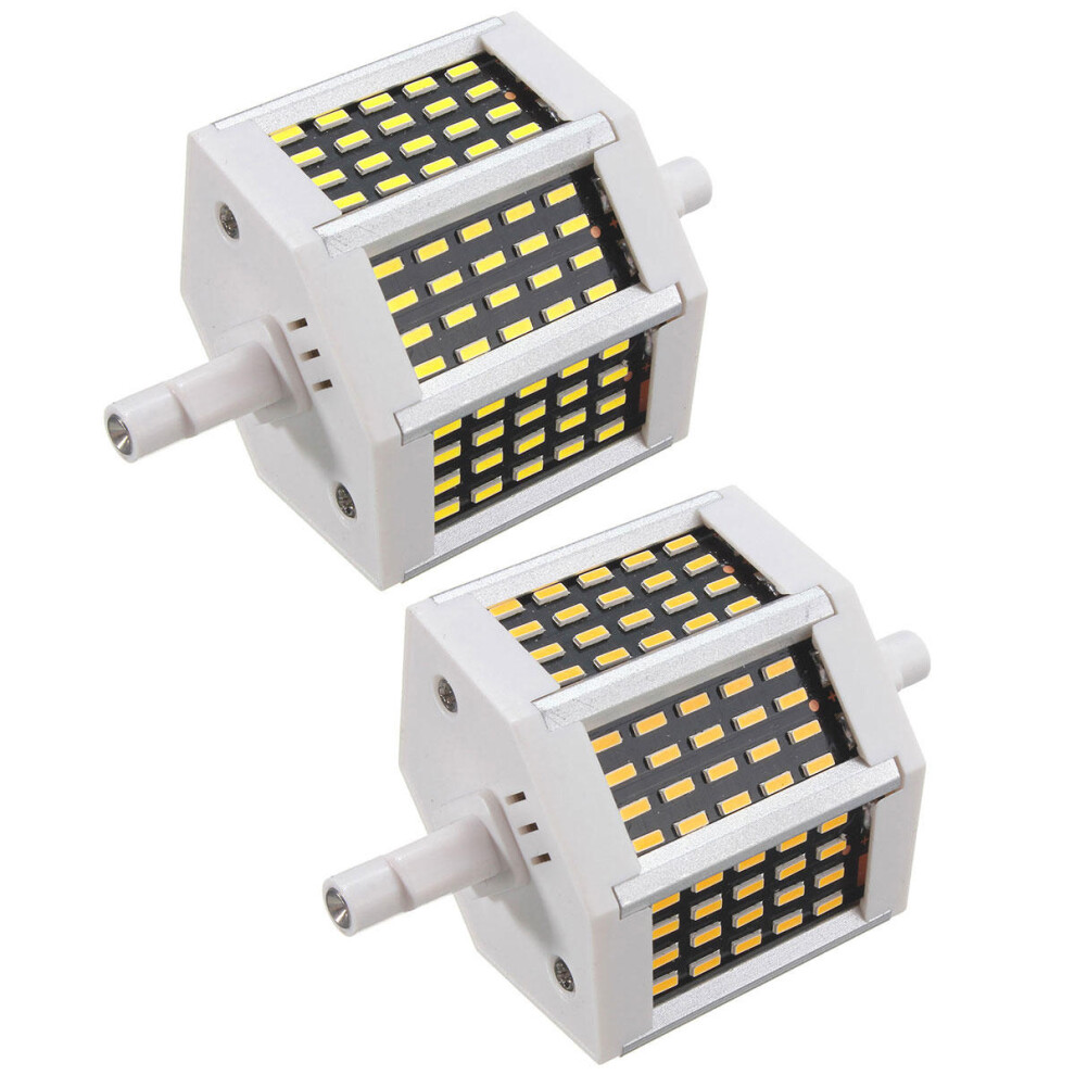 (White, 220V) Dimmable R7S 78mm 8W 60 SMD 4014 LED Black Plate Warm White White Lamp Light Bulb AC220V/AC110V