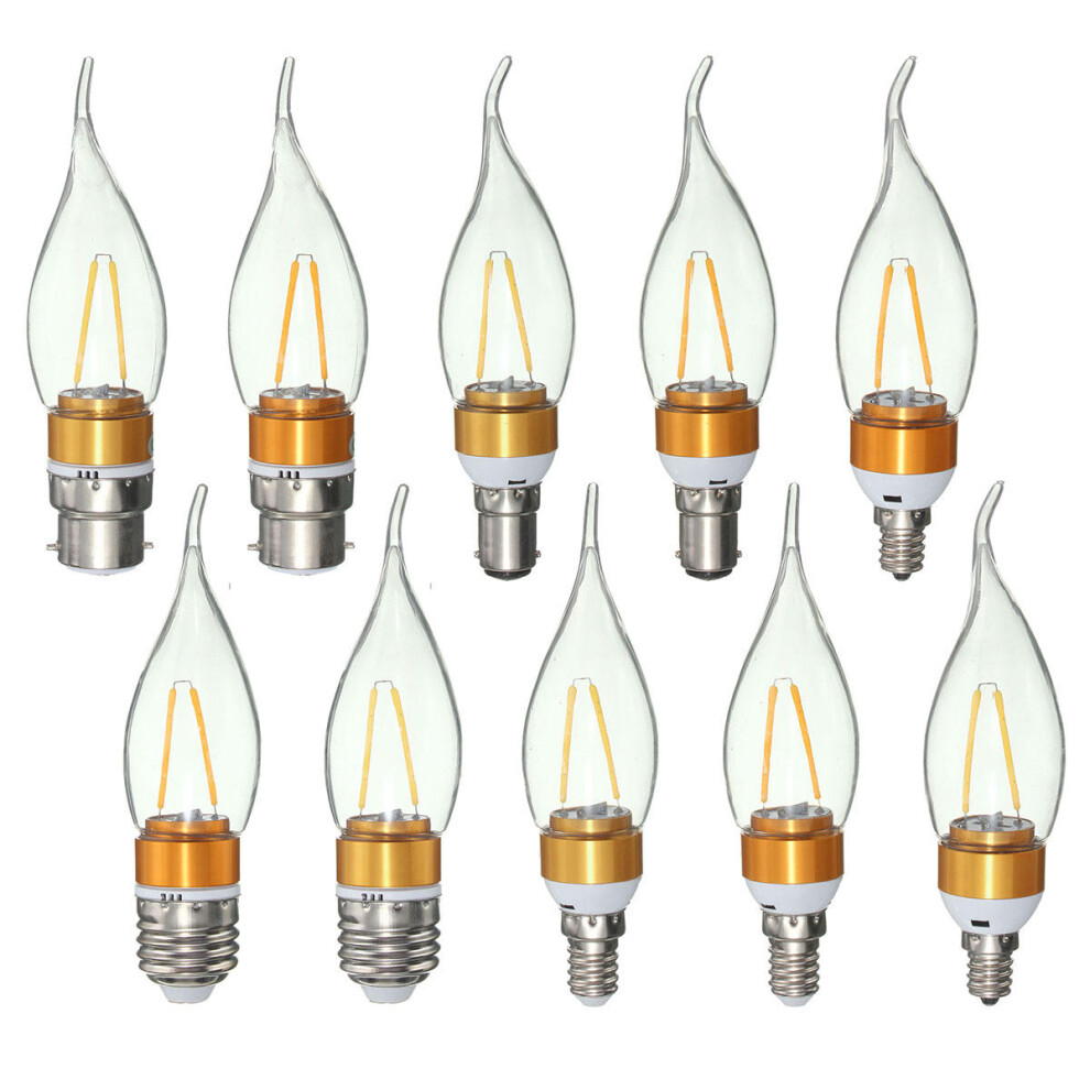 (Pure White, E14) E27 E14 E12 B22 B15 2W LED Filament Edison Plastic&Aluminum Pure White Warm White Light Bulb AC220V-image-OPC-PGM6CNR-NEW