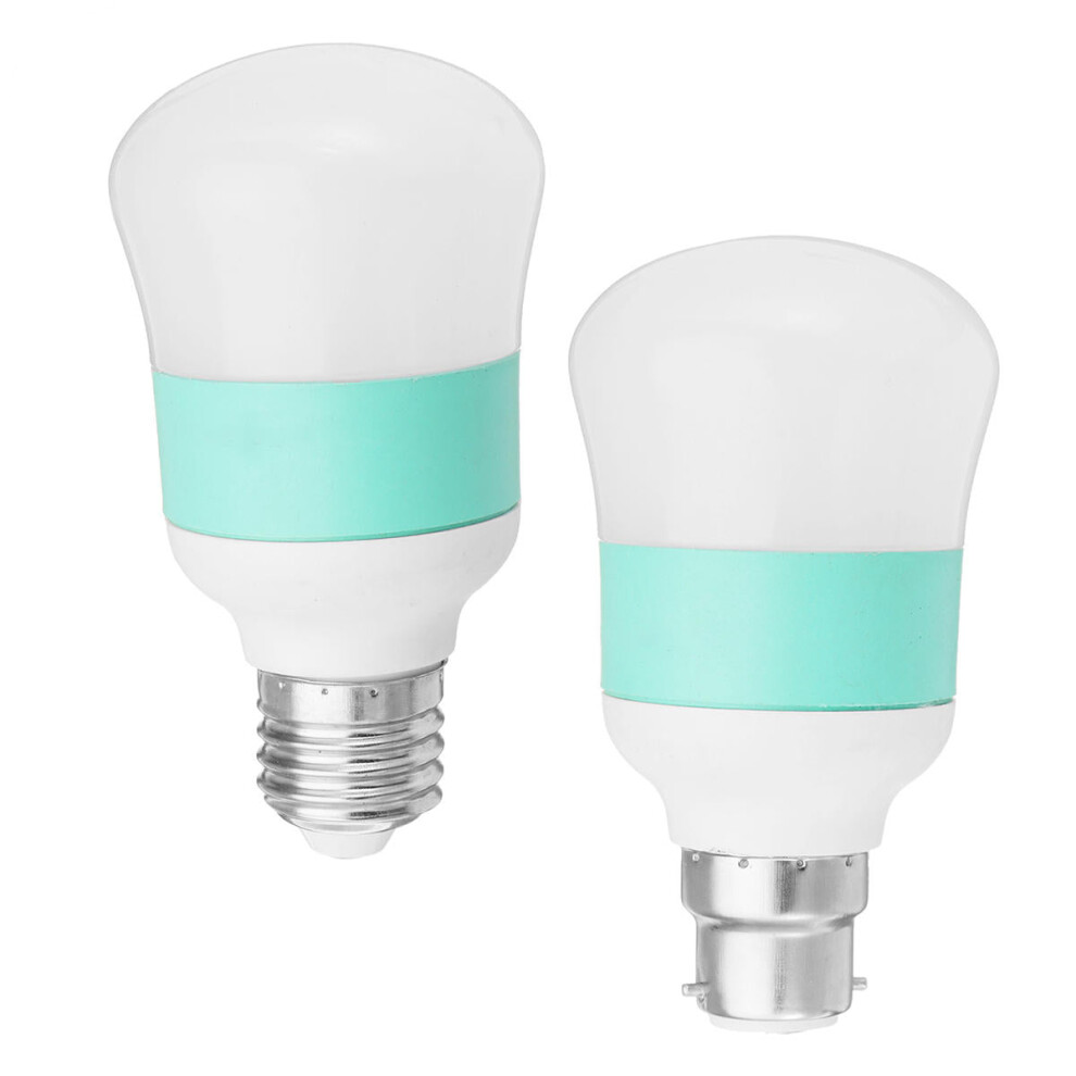 (B22) E27/B22 5W 6LED 2835SMD PC Cover Shell White Energy-saving Gourd Ball Light Bulb AC85-265V
