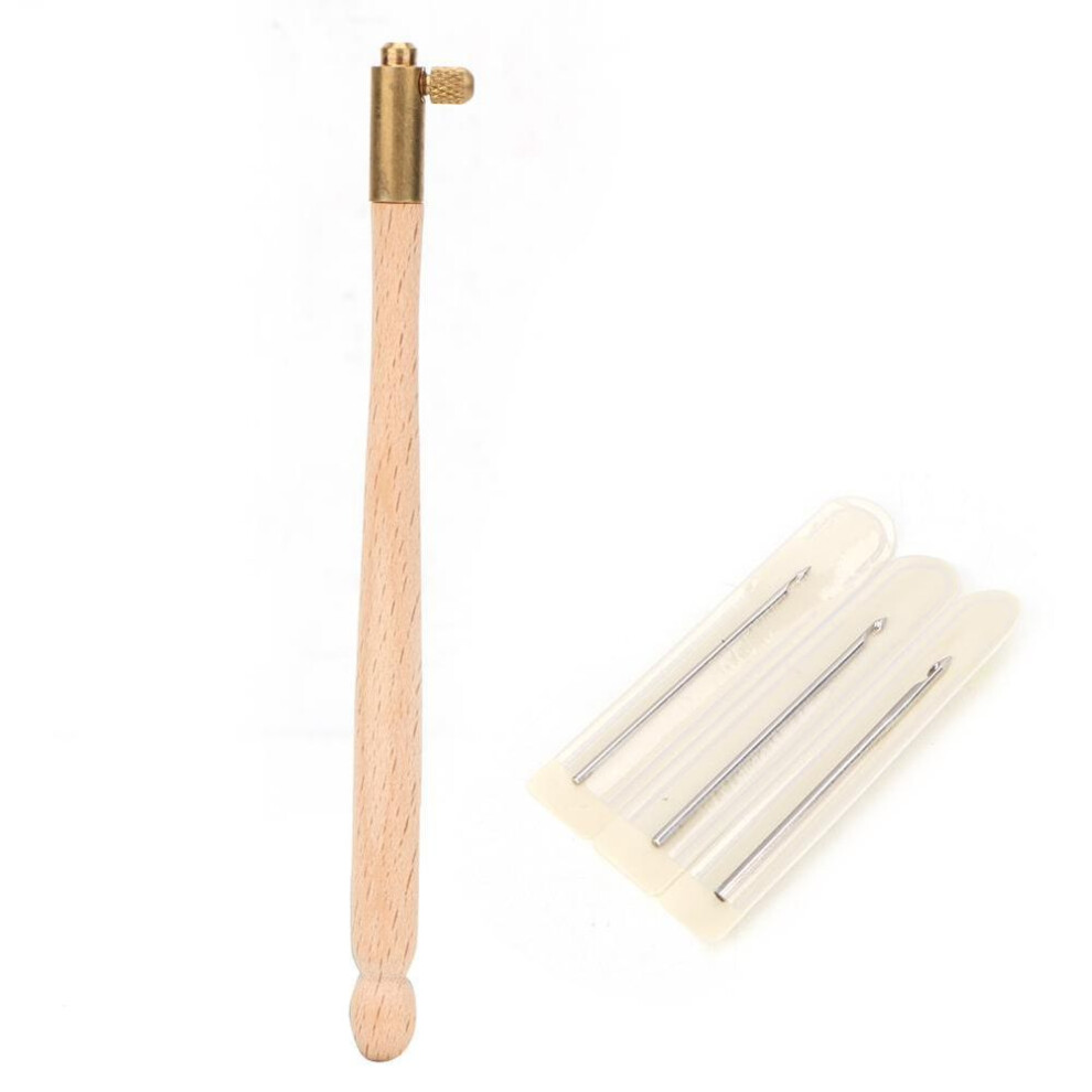 Crochet Hook With 3 Needles Embroidery Needle Set Knitting Beaded Embroidery Tool