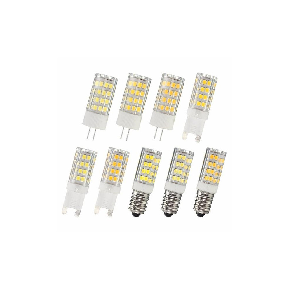 (Pure White, G9) G9 E14 G4 4W 51 SMD 2835 LED Pure White Warm White Natural White Light Lamp Bulb AC220V