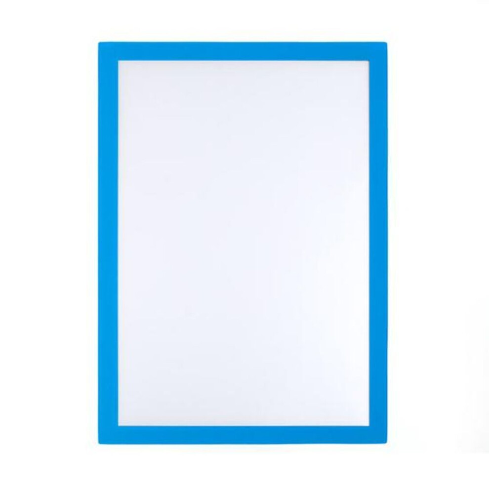 (sky blue, A3) Magnetic Picture Frame Wall Mount Self-adhesive Photo Frame A3/ A4 Size Document Holder Display Frame For Wall Door Window Refrigerator