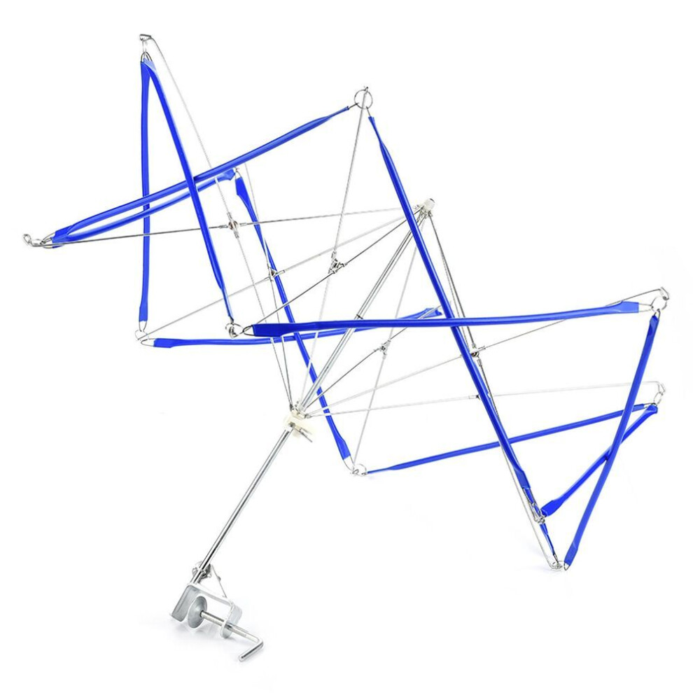 Blue Iron Umbrella Shape Knitting Crochet String Winder Holder Machine