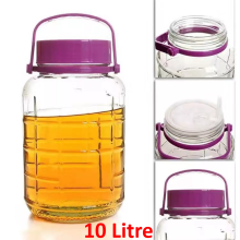 10 Litre Large Glass Preserve Beverage Food Juice Air tight Container Jar