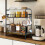 Brown-Black Mug Coffee Cup Organizer Holder Stand with 12 Hooks 7